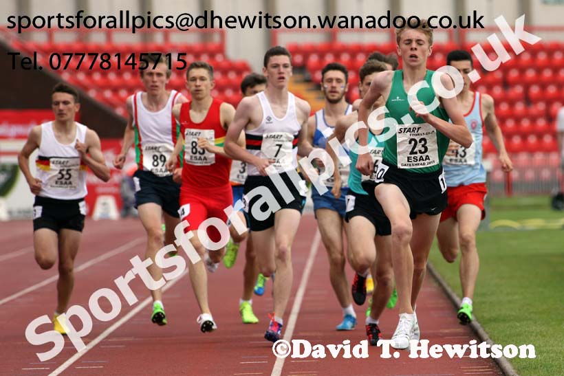 Inter boys 1500 metres, 2015 English Schools, Gateshead. Photo: David T. Hewitson/Sports for All Pics